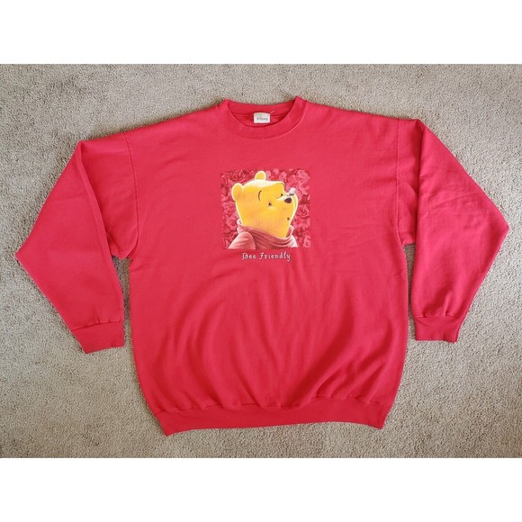 Disney Other - Vintage 90’s Disney Winnie Bee Friendly Size XL Unisex Red Crewneck Sweatshirt